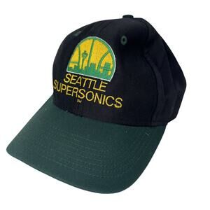 NEW Vintage Seattle SuperSonics SnapBack Baseball Hat C Competitor Logo 7 CLEAN